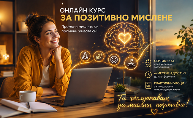 Онлайн курс за позитивно мислене с възможност за сертификат и 6-месечен достъп до платформата, от Urocite